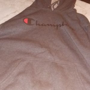 Dark grey champion hoodie,size:medium